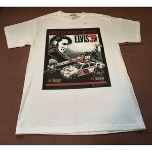 Elvis Presley Dale Earnhardt Jr Chase Authentics Nascar Budweiser Shirt M NOS